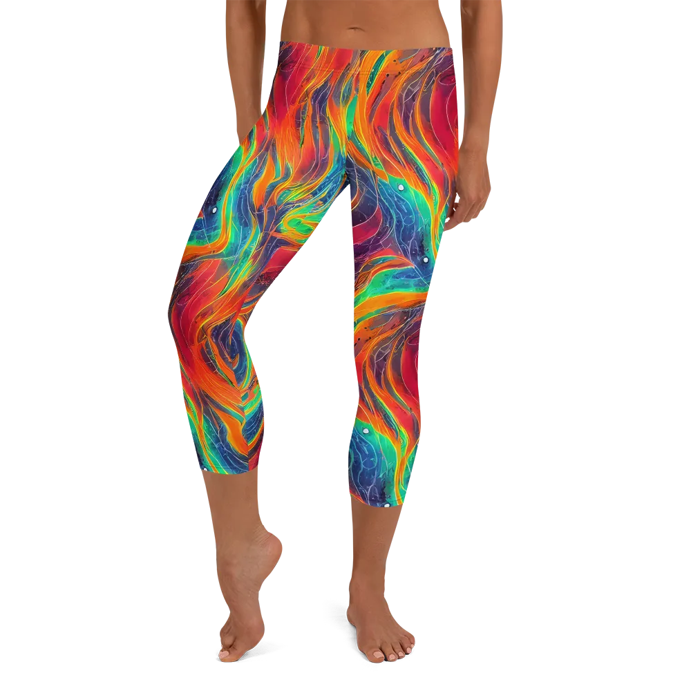 Aurora Torrent on Capri Leggings — Front