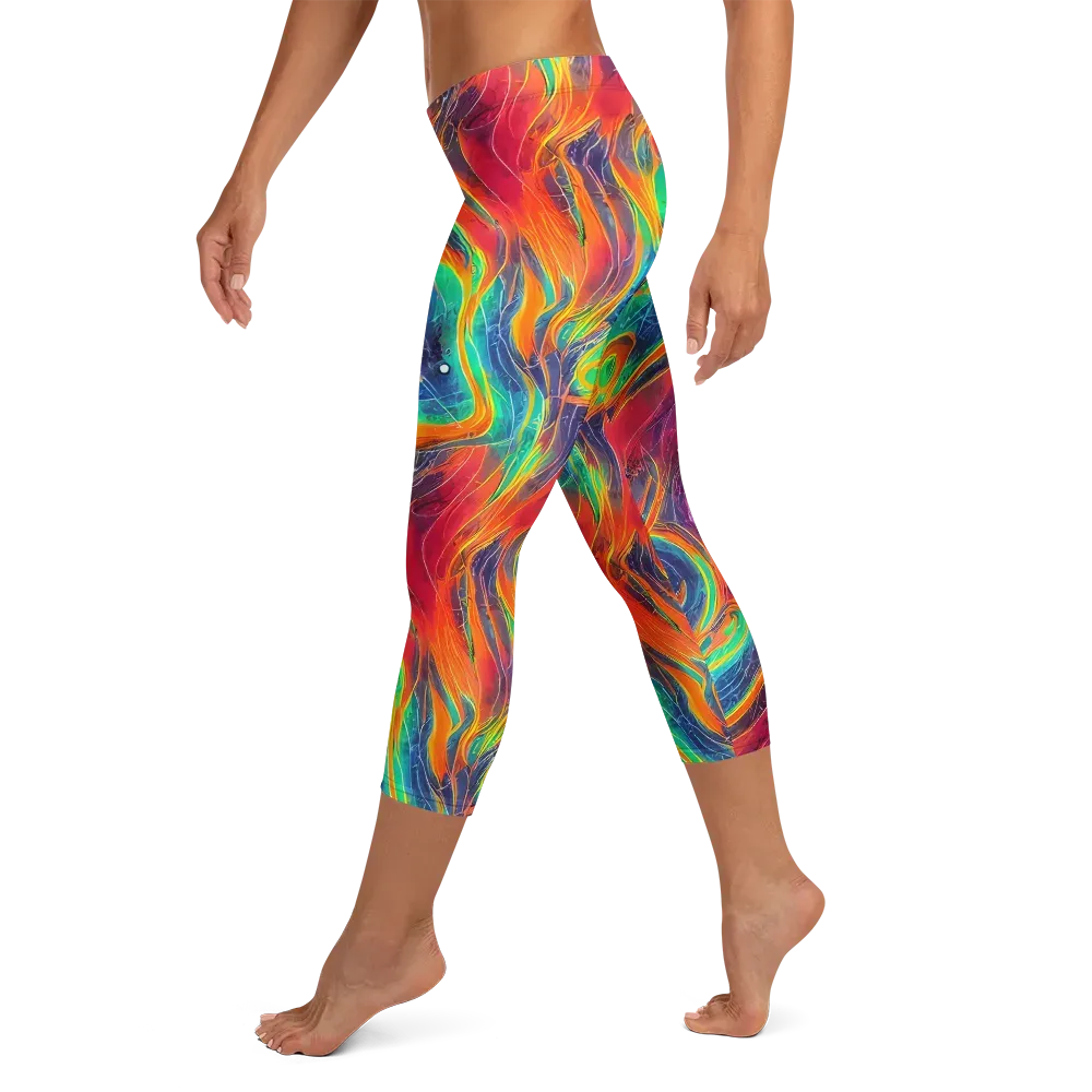 Aurora Torrent on Capri Leggings — Left