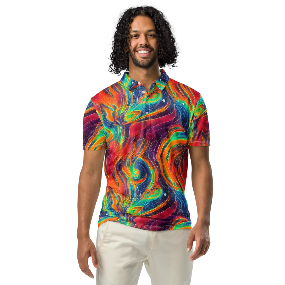Aurora Torrent on Men's Slim Fit Polo Shirt — Front