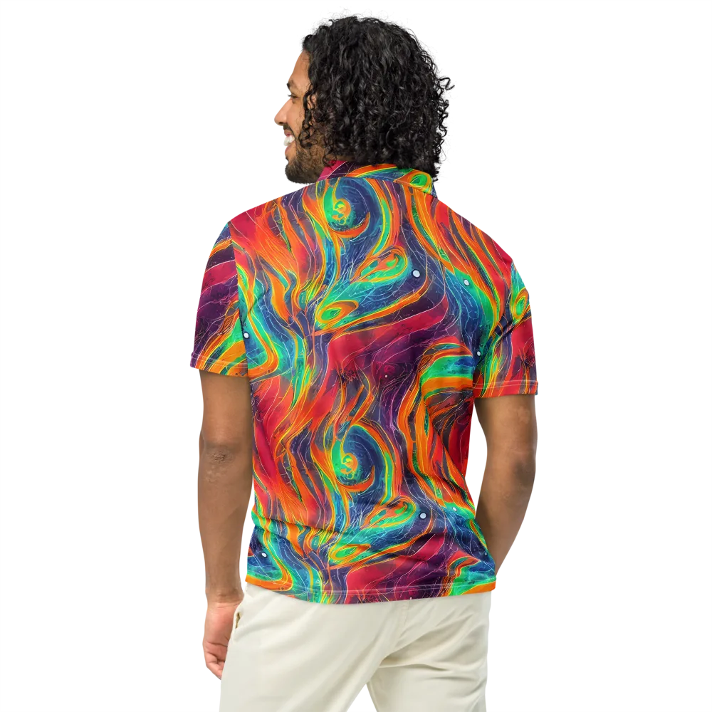 Aurora Torrent on Men's Slim Fit Polo Shirt — Back