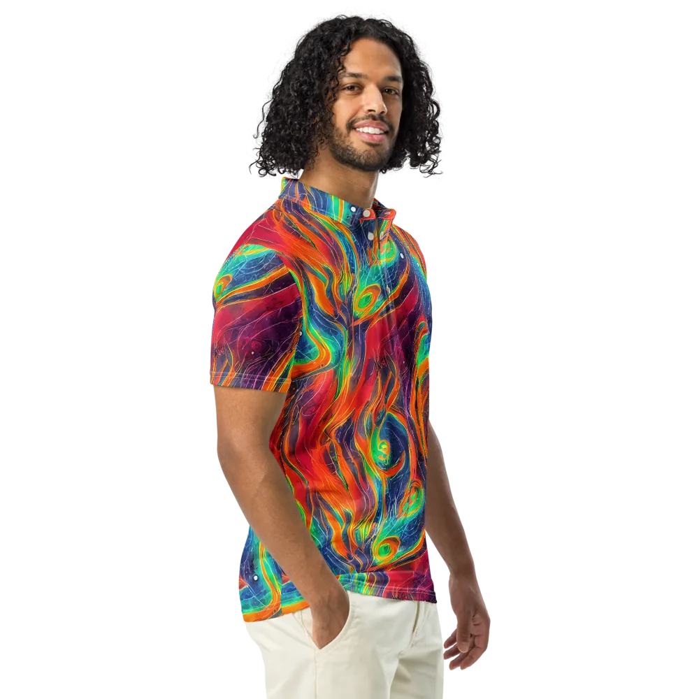 Aurora Torrent on Men's Slim Fit Polo Shirt — Right Front