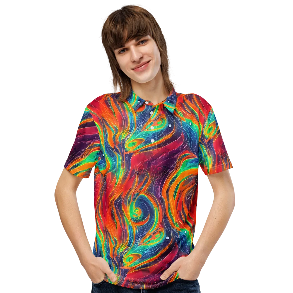 Aurora Torrent on Men's Slim Fit Polo Shirt — Front