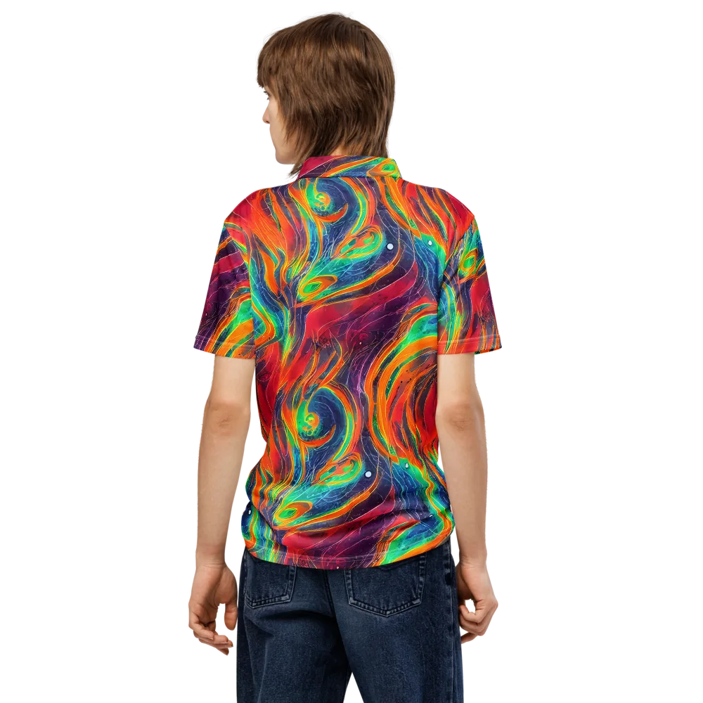 Aurora Torrent on Men's Slim Fit Polo Shirt — Back