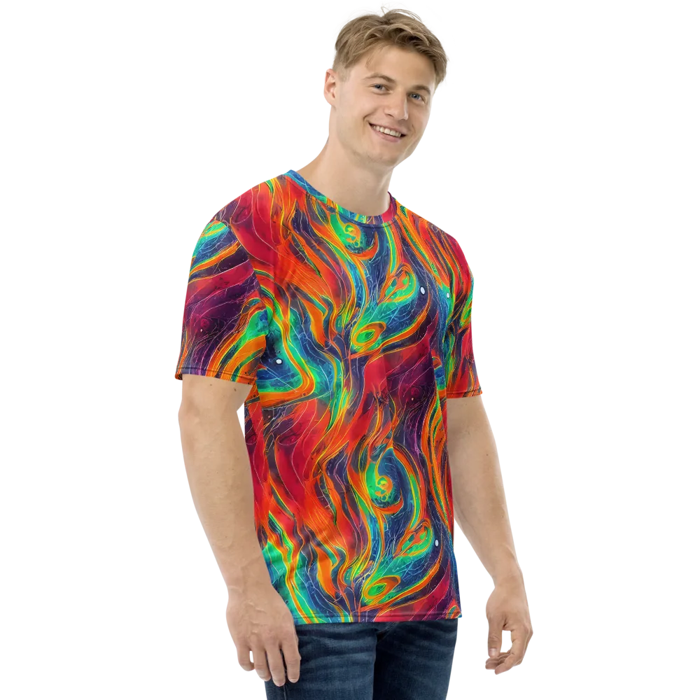 Aurora Torrent on Men's Crew Neck T-Shirt — Right