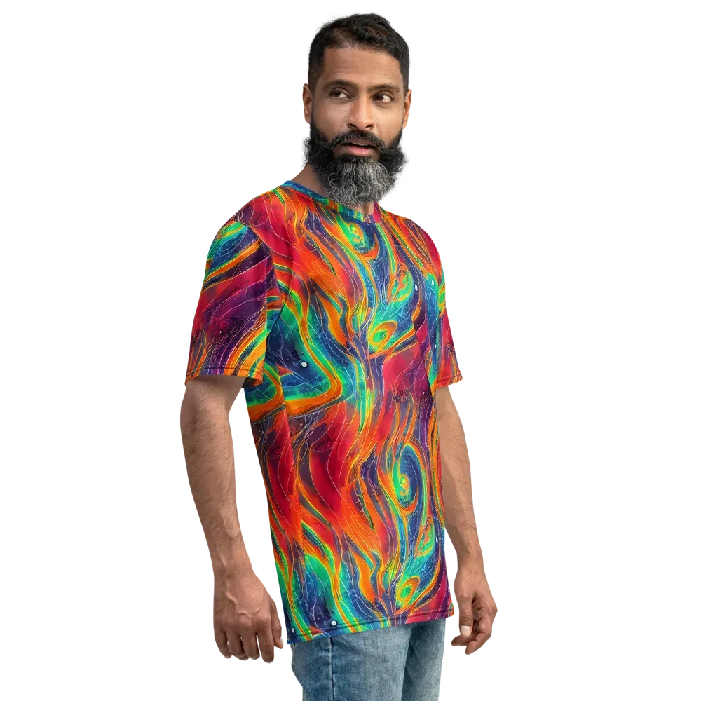 Aurora Torrent on Men's Crew Neck T-Shirt — Right