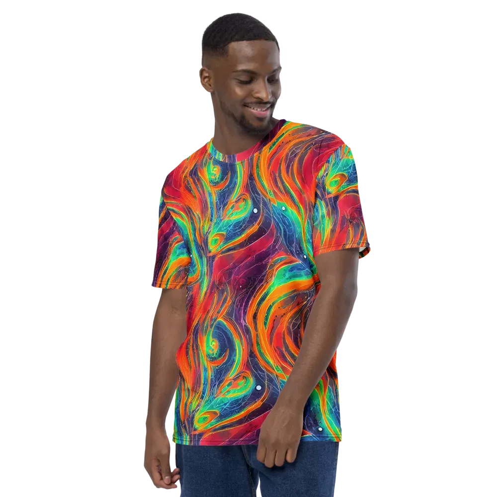Aurora Torrent on Men's Crew Neck T-Shirt — Left