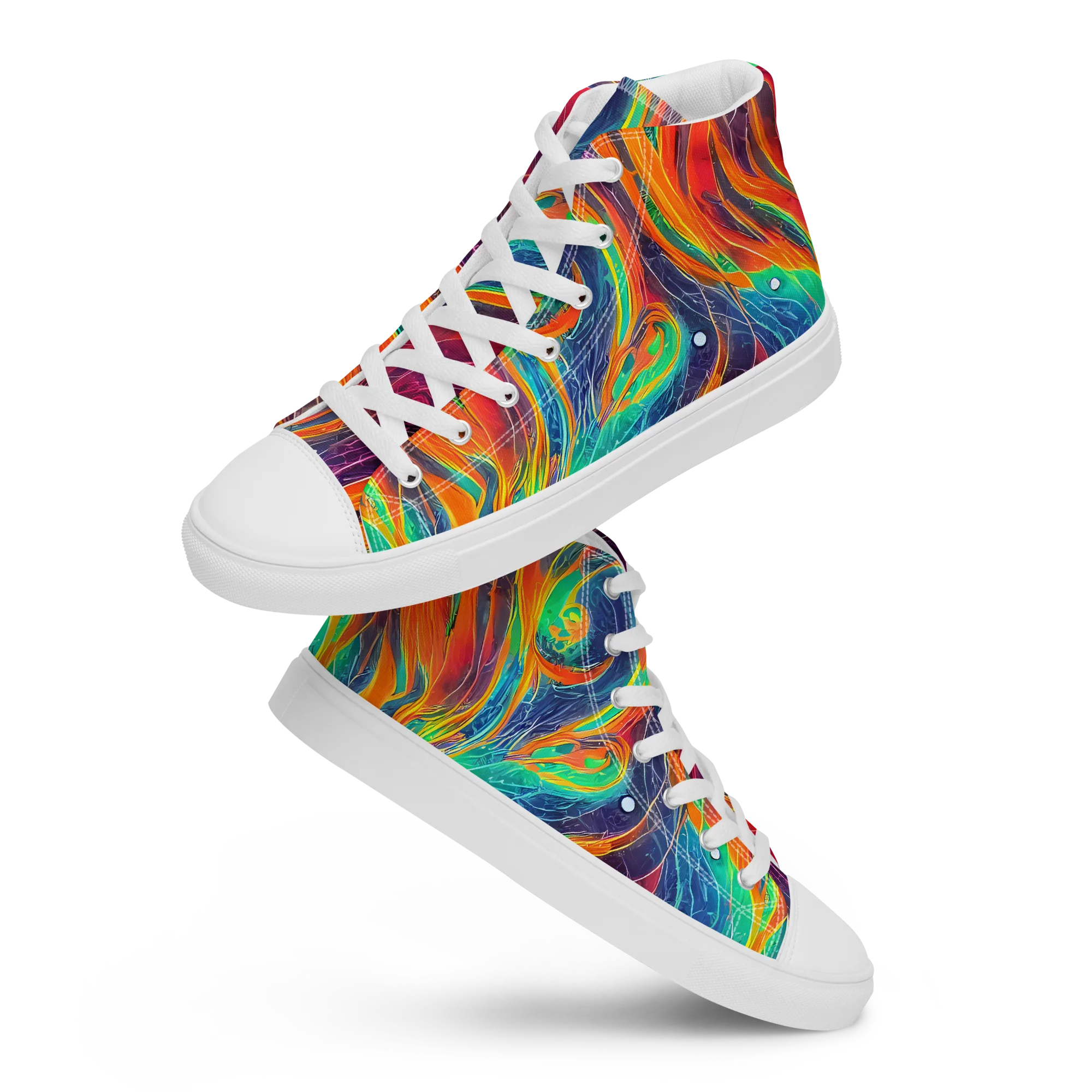 Aurora Torrent on Men's High Top Canvas Shoes — Front