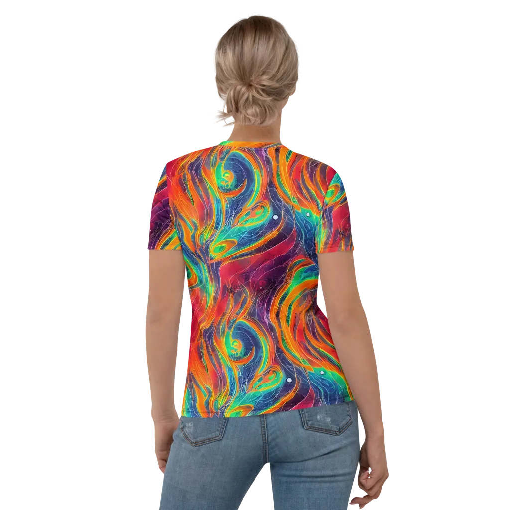 Aurora Torrent on Women's Crew Neck T-Shirt — Back