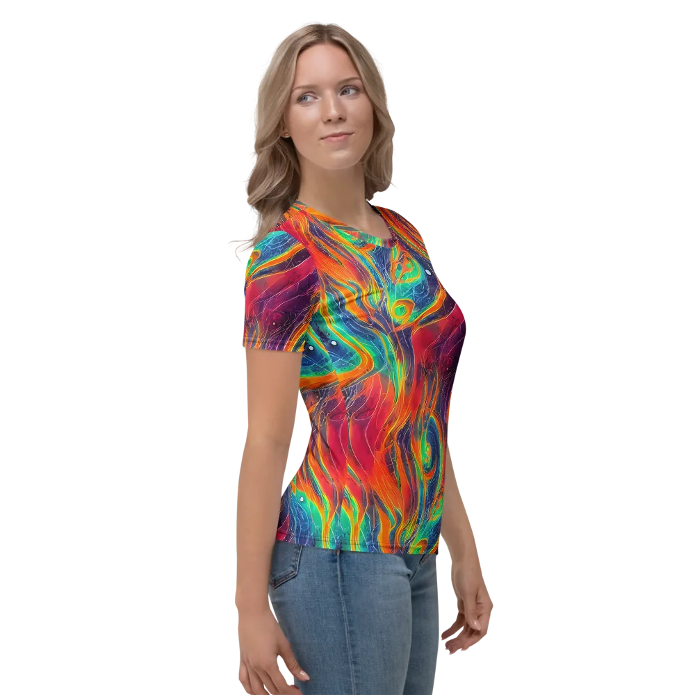 Aurora Torrent on Women's Crew Neck T-Shirt — Right