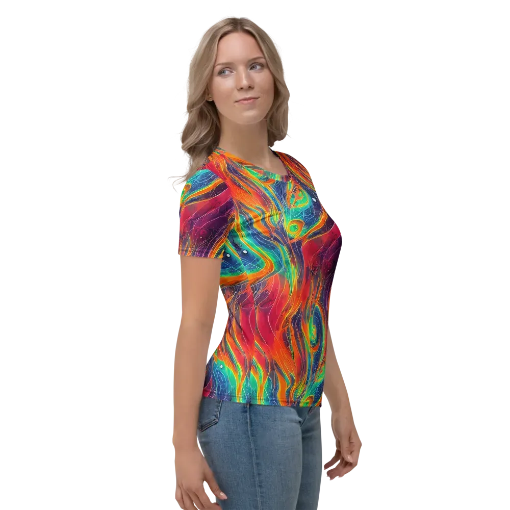 Aurora Torrent on Women's Crew Neck T-Shirt — Right