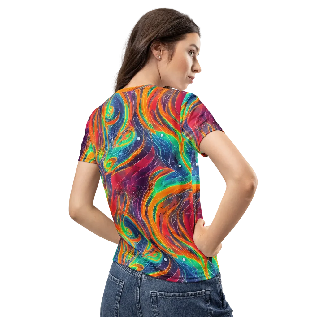 Aurora Torrent on Women's Crew Neck T-Shirt — Back