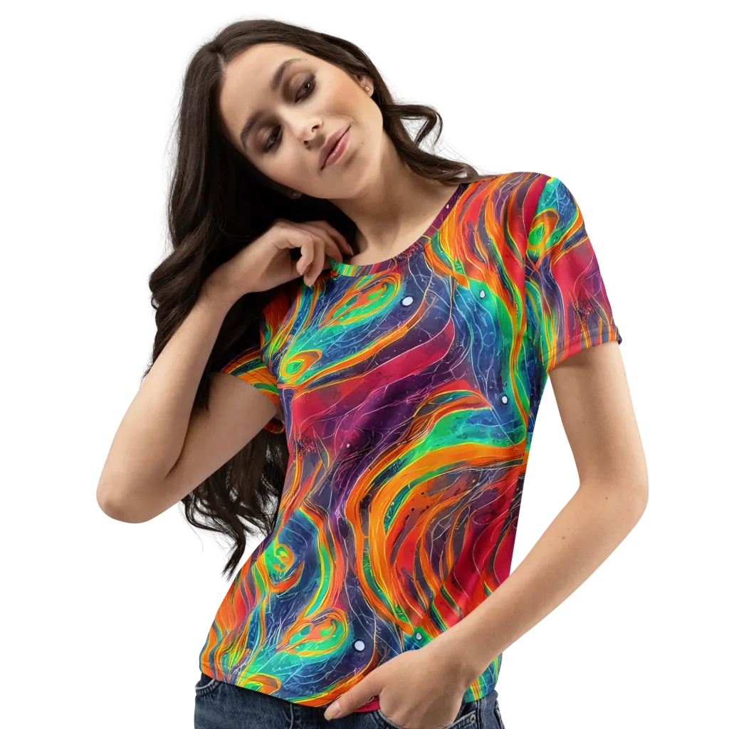 Aurora Torrent on Women's Crew Neck T-Shirt — Left Front