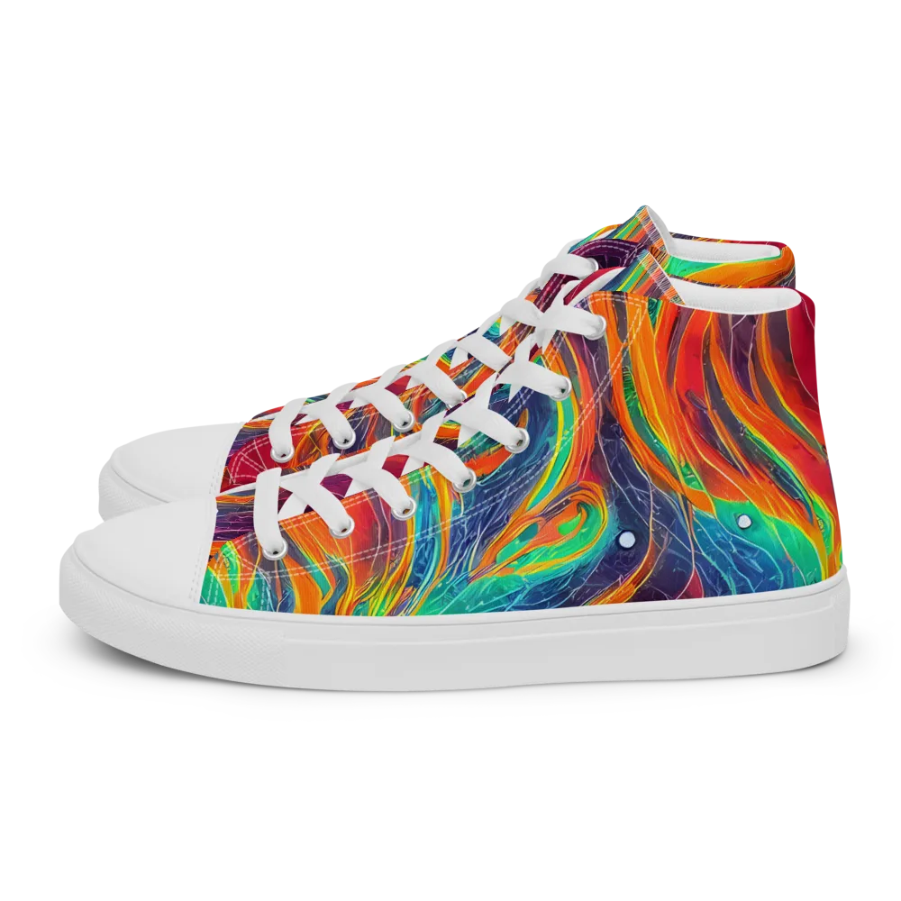 Aurora Torrent on Women's High Top Canvas Shoes — Left