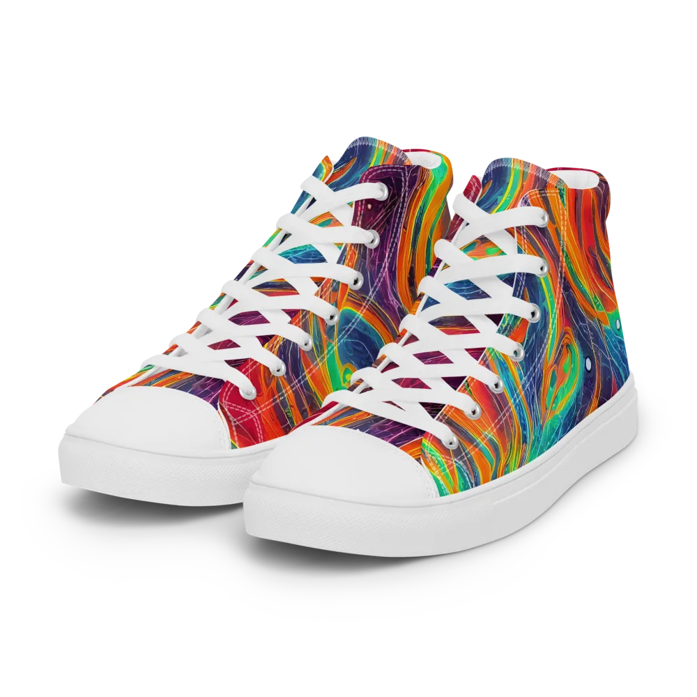 Aurora Torrent on Women's High Top Canvas Shoes — Left Front