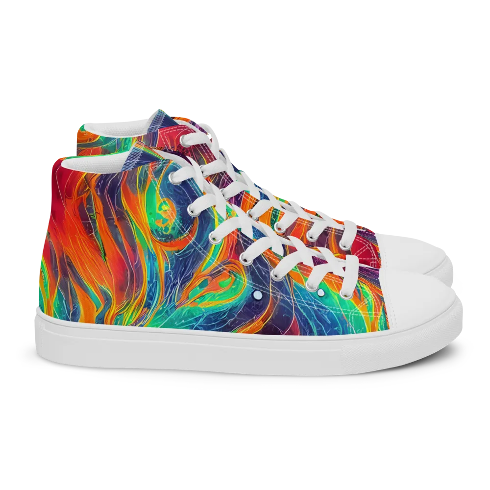 Aurora Torrent on Women's High Top Canvas Shoes — Right