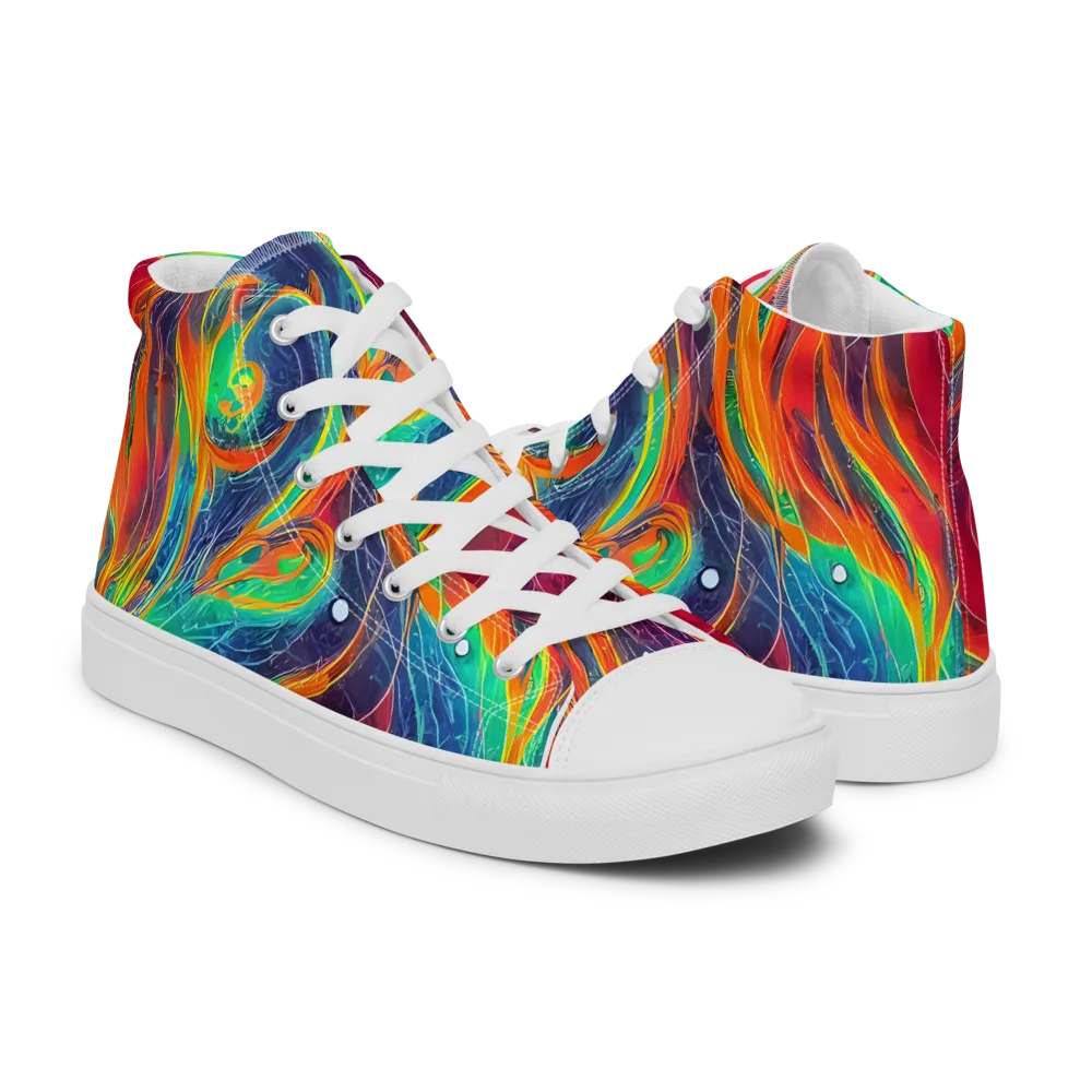 Aurora Torrent on Women's High Top Canvas Shoes — Right