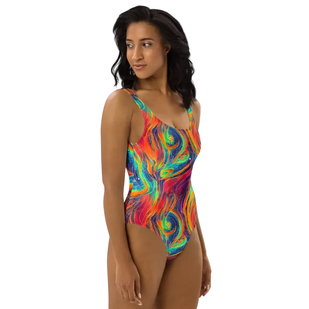 Aurora Torrent on One-Piece Swimsuit — Right
