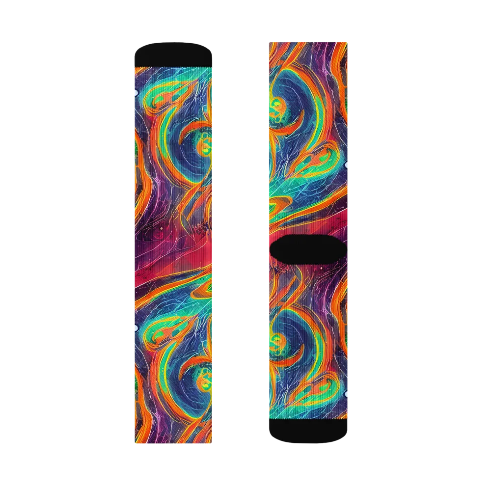 Aurora Torrent on Socks — Right Sock
