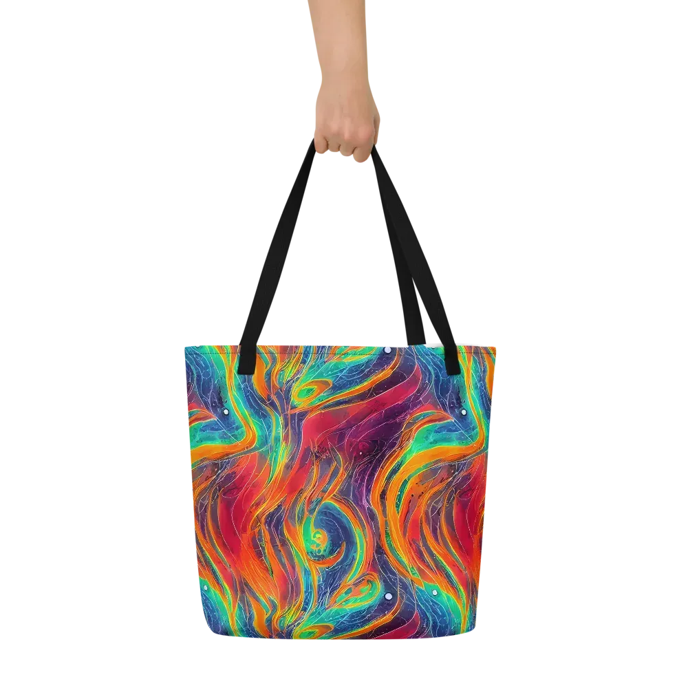 Aurora Torrent on Large Tote Bag W/ Pocket — Front