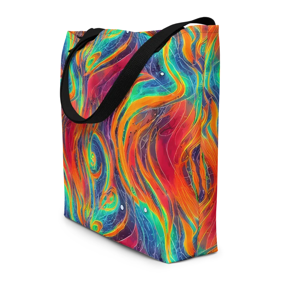 Aurora Torrent on Large Tote Bag W/ Pocket — Front