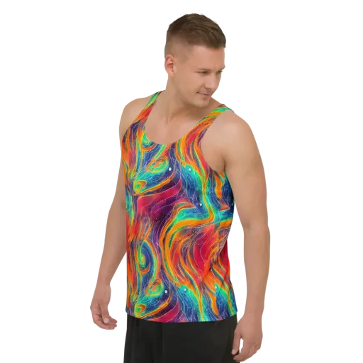 Aurora Torrent on a Men's Tank Top