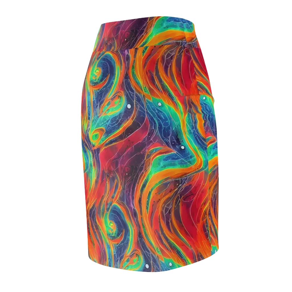 Aurora Torrent on Pencil Skirt — Back Side