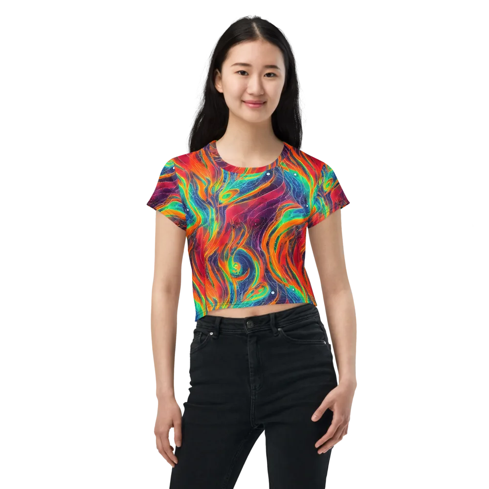 Aurora Torrent on Crop Tee — Front