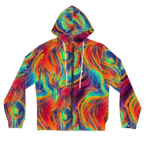 Aurora Torrent on a Women's Full-Zip Hoodie
