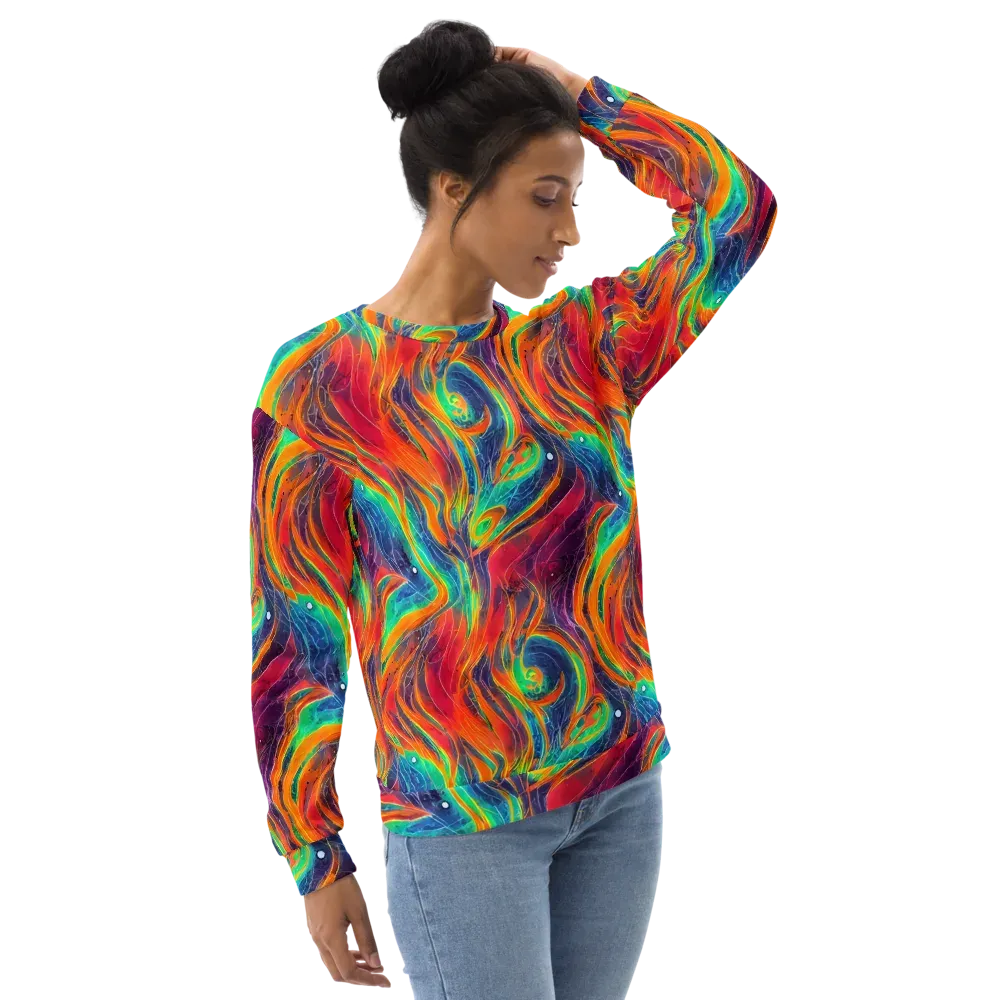 Aurora Torrent on Sweatshirt — Right Front
