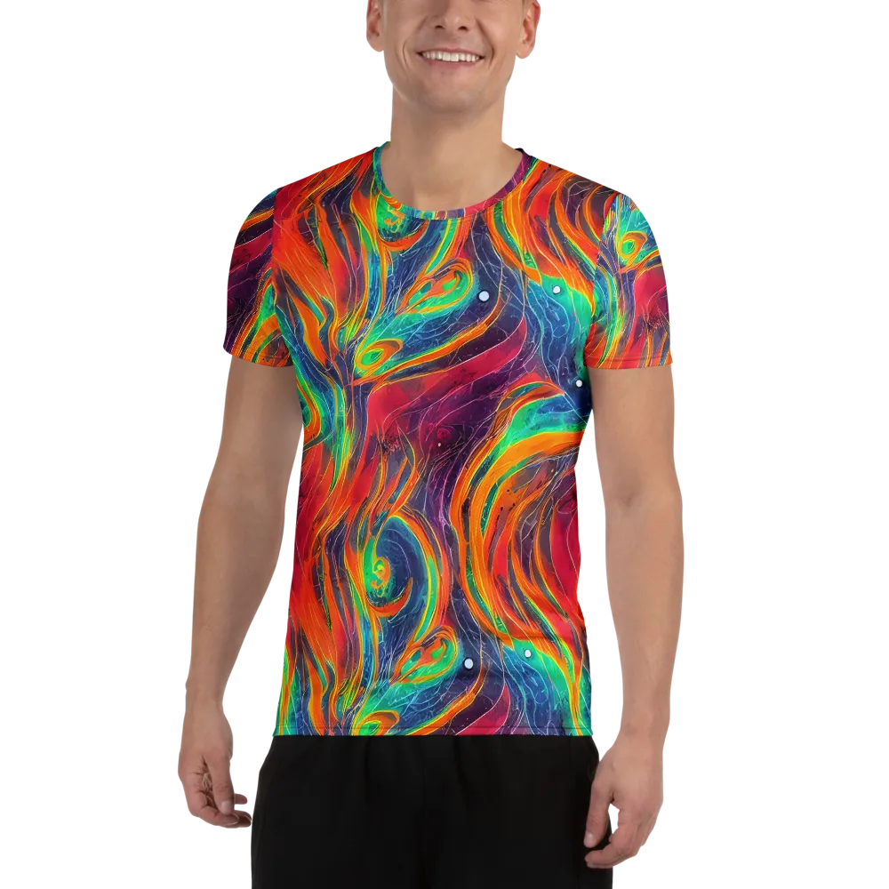Aurora Torrent on Men's Athletic T-Shirt — Front