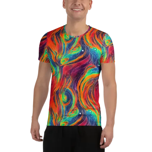 Aurora Torrent on a Men's Athletic T-Shirt
