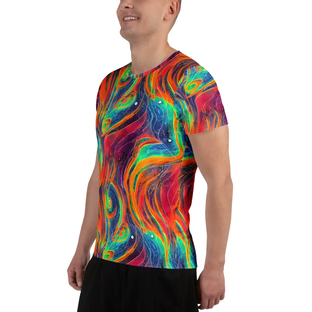 Aurora Torrent on Men's Athletic T-Shirt — Left