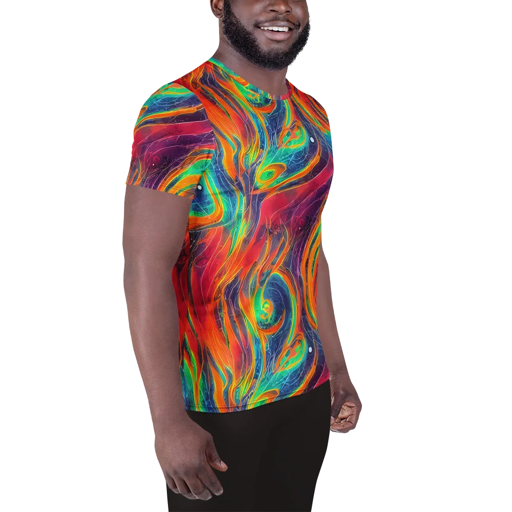 Aurora Torrent on Men's Athletic T-Shirt — Right