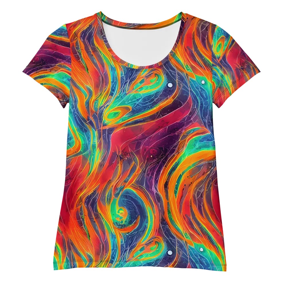Aurora Torrent on Women's Athletic T-Shirt — Front