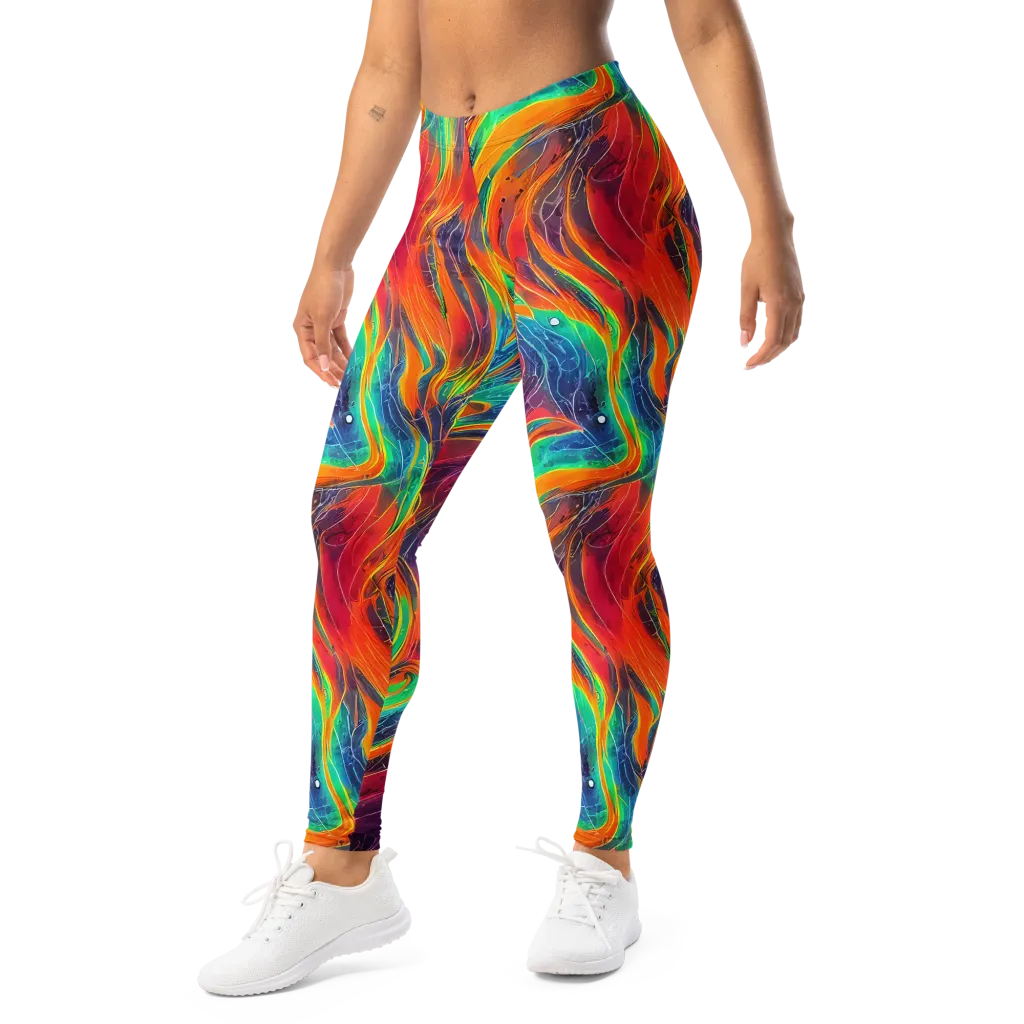 Aurora Torrent on Leggings — Left Front
