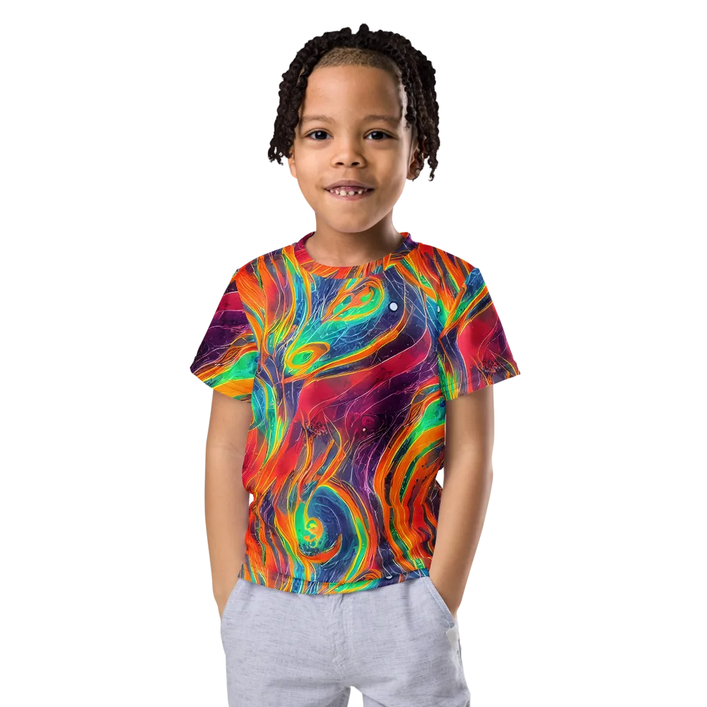 Aurora Torrent on Kids Crew Neck T-Shirt — Front