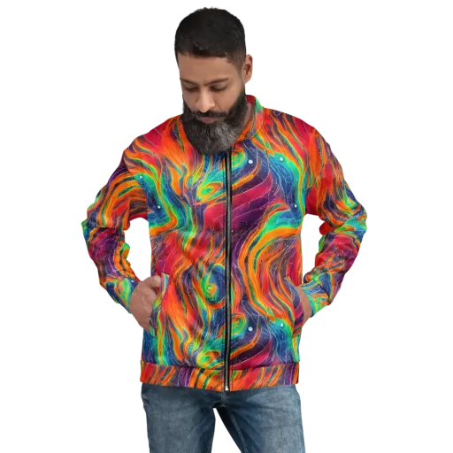 Aurora Torrent on a Bomber Jacket