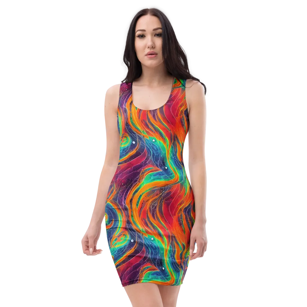 Aurora Torrent on Bodycon Dress — Front