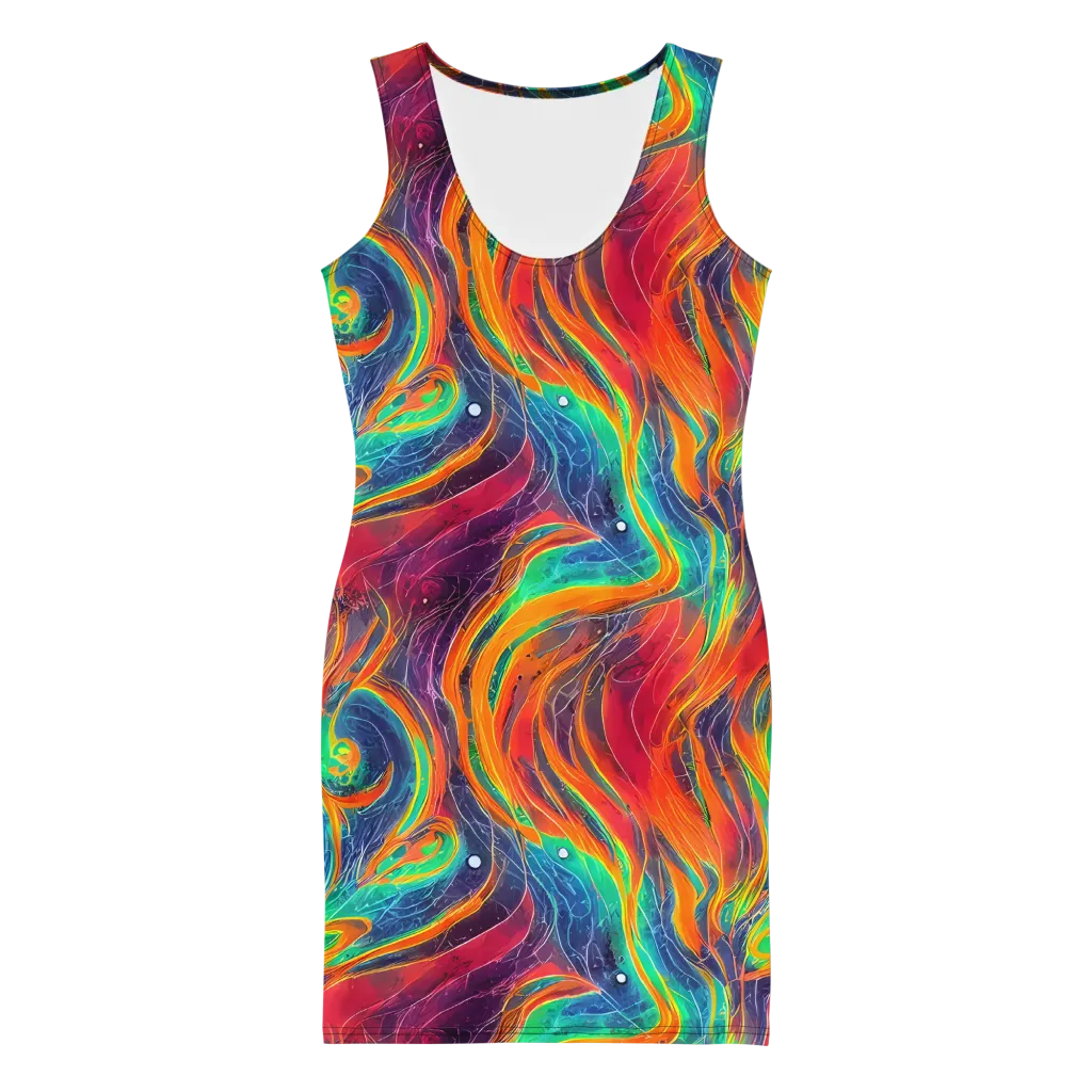 Aurora Torrent on Bodycon Dress — Front