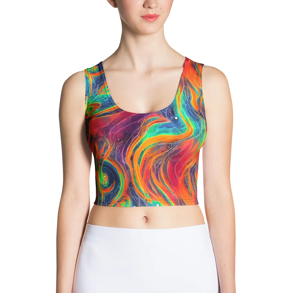 Aurora Torrent on Crop Top — Front