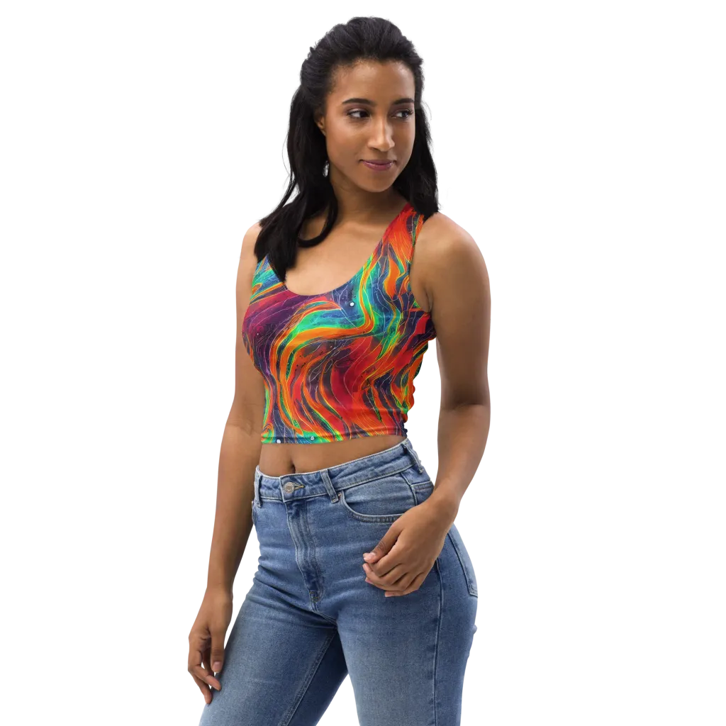 Aurora Torrent on Crop Top — Left Front