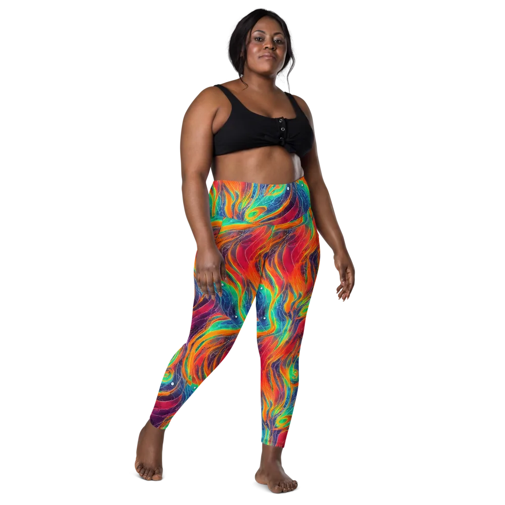 Aurora Torrent on Leggings with Pockets — Front