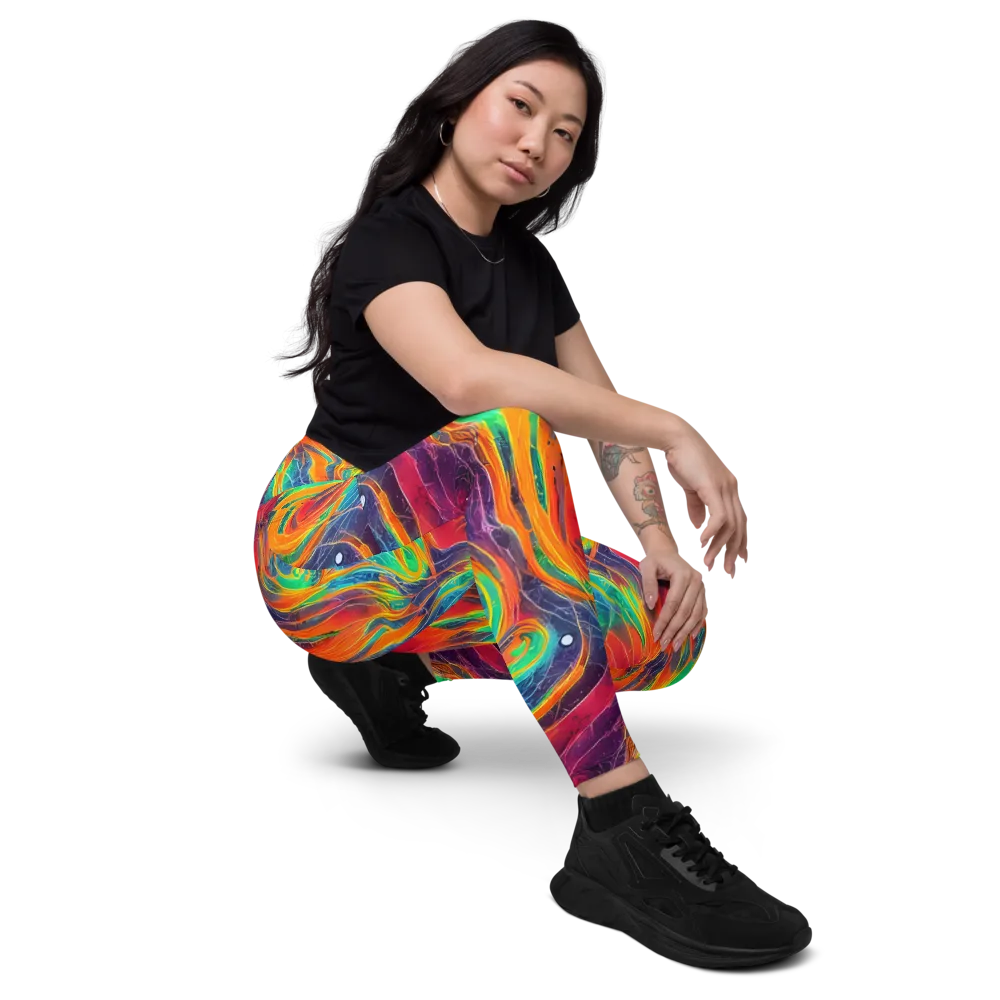 Aurora Torrent on Leggings with Pockets — Right Front