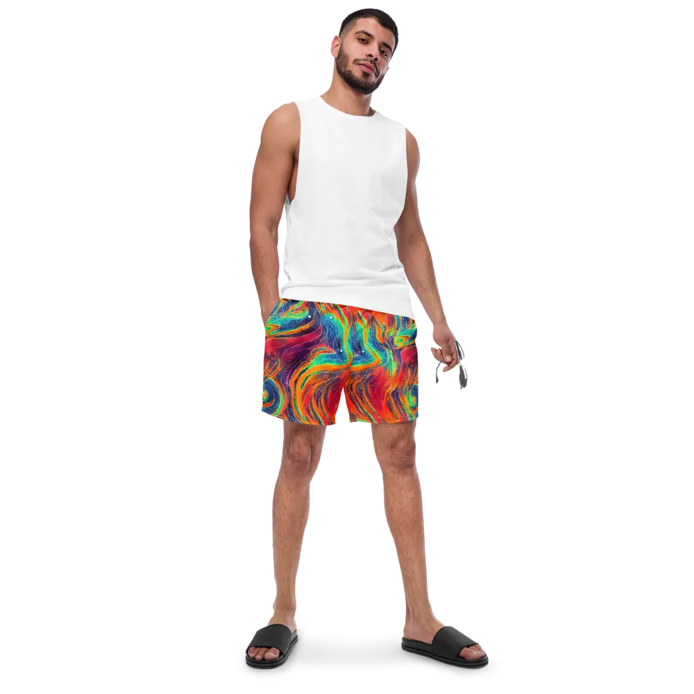 Aurora Torrent on Swim Trunks — Front