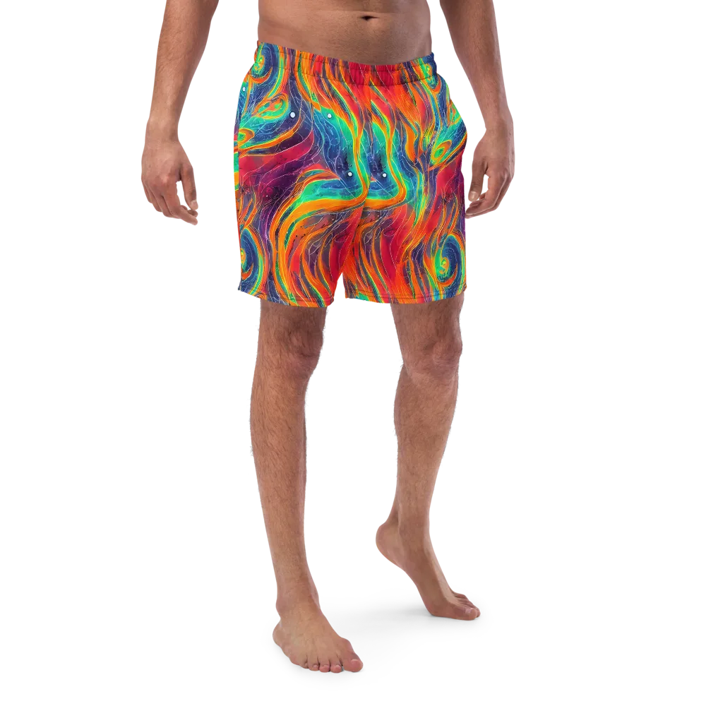 Aurora Torrent on Swim Trunks — Front