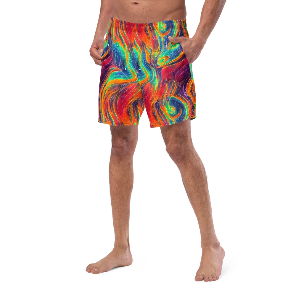 Aurora Torrent on Swim Trunks — Left Front