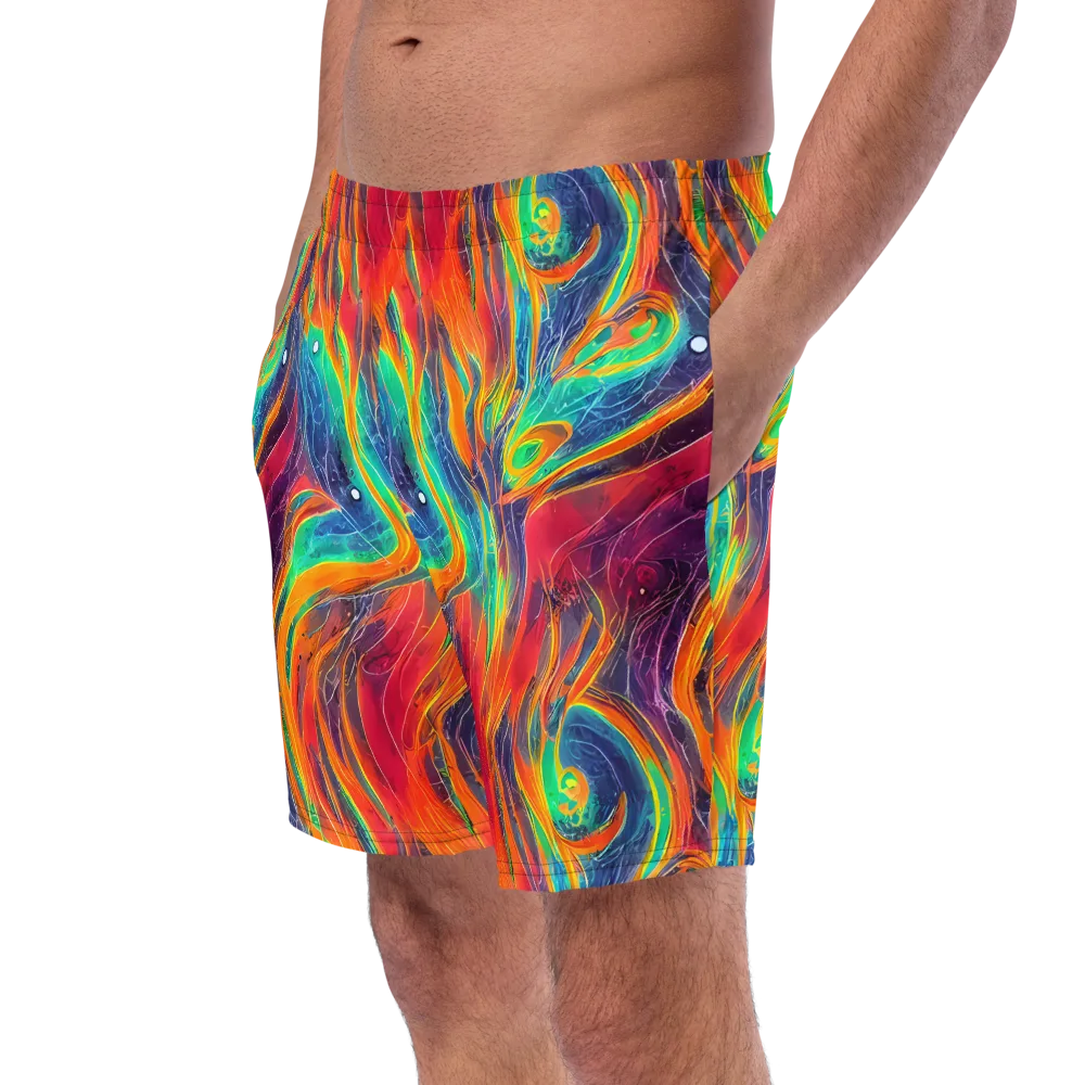 Aurora Torrent on Swim Trunks — Left Front