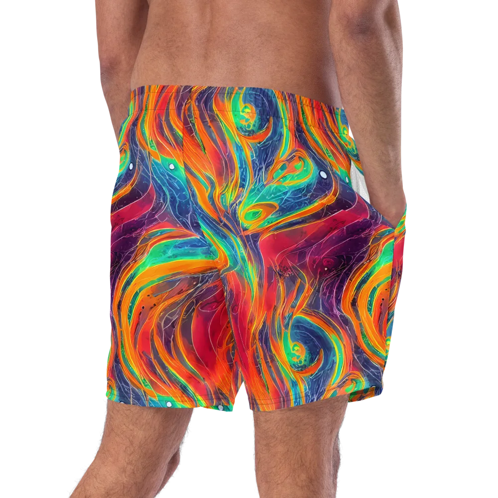 Aurora Torrent on Swim Trunks — Right Back