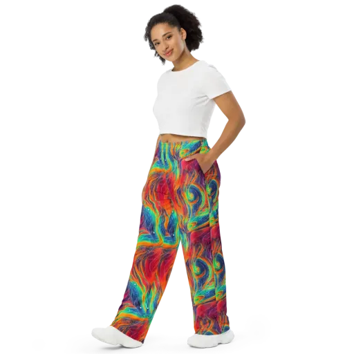 Aurora Torrent on a Wide-Leg Pants
