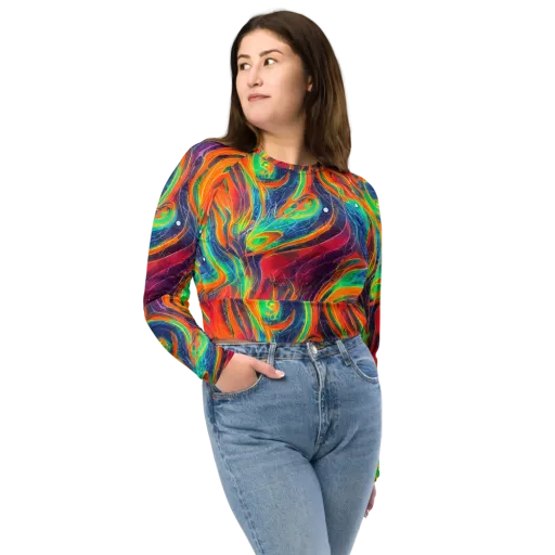 Aurora Torrent on a Long Sleeve Crop Top